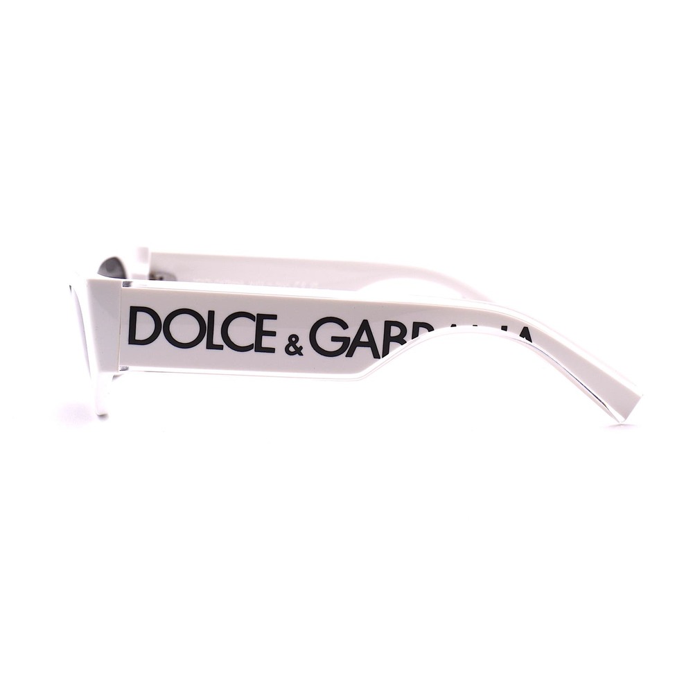 DOLCE&GABBANA DG6186 WHITE DARK GREY LENS AUTHENTIC SUNGLASSES - Picture 8 of 14